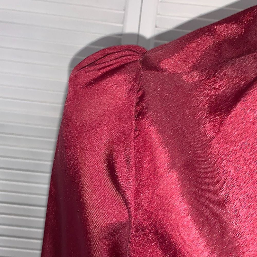 Vintage 70’s Jack Winters Burgundy Secretary Button Down Blouse Size 10‎ - Picture 5 of 12